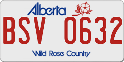 AB license plate BSV0632