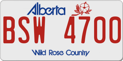 AB license plate BSW4700