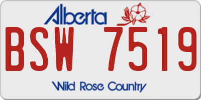 AB license plate BSW7519