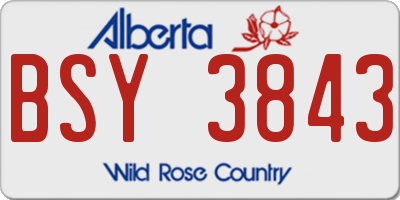 AB license plate BSY3843