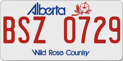 AB license plate BSZ0729