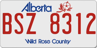 AB license plate BSZ8312