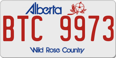 AB license plate BTC9973