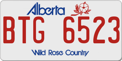 AB license plate BTG6523