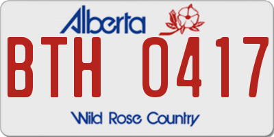 AB license plate BTH0417