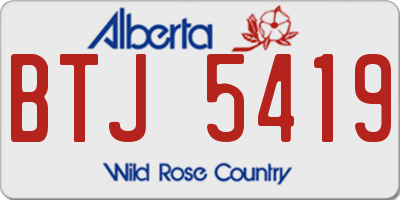 AB license plate BTJ5419