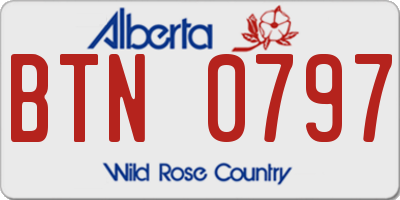AB license plate BTN0797