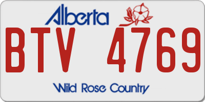 AB license plate BTV4769
