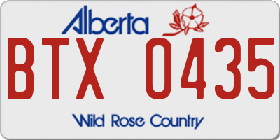 AB license plate BTX0435