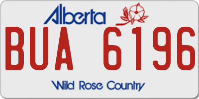AB license plate BUA6196
