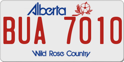 AB license plate BUA7010