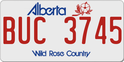 AB license plate BUC3745