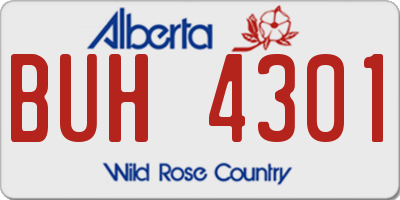 AB license plate BUH4301