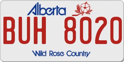 AB license plate BUH8020