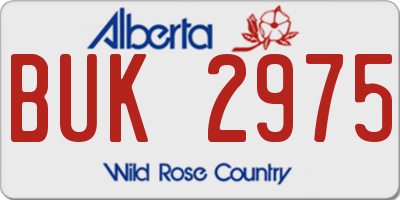 AB license plate BUK2975
