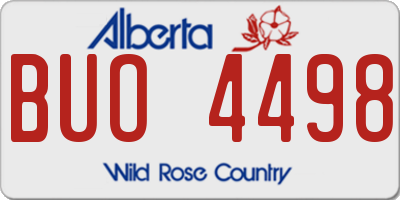 AB license plate BUO4498