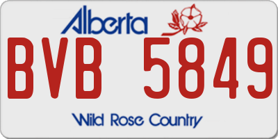 AB license plate BVB5849