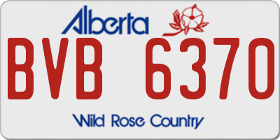 AB license plate BVB6370