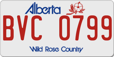 AB license plate BVC0799
