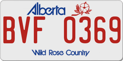AB license plate BVF0369