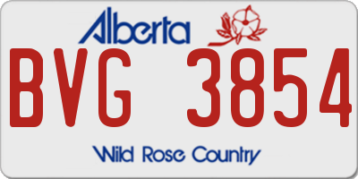 AB license plate BVG3854