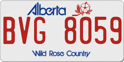 AB license plate BVG8059
