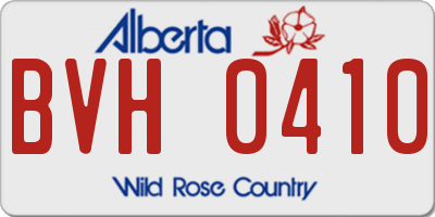 AB license plate BVH0410