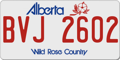 AB license plate BVJ2602