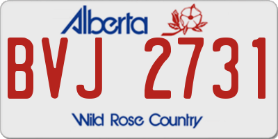 AB license plate BVJ2731