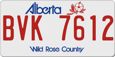 AB license plate BVK7612