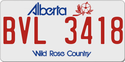 AB license plate BVL3418
