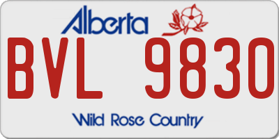AB license plate BVL9830