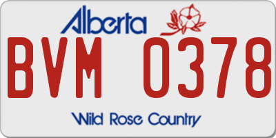 AB license plate BVM0378