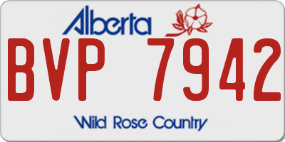 AB license plate BVP7942