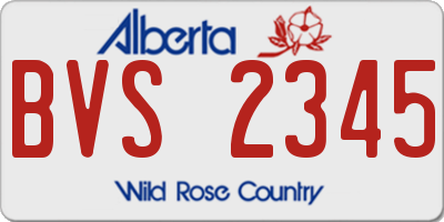 AB license plate BVS2345