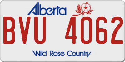 AB license plate BVU4062