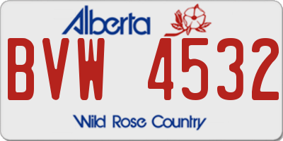 AB license plate BVW4532