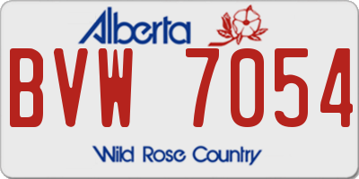 AB license plate BVW7054
