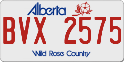 AB license plate BVX2575