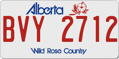 AB license plate BVY2712