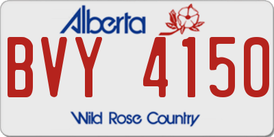 AB license plate BVY4150