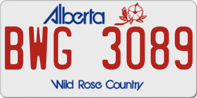 AB license plate BWG3089
