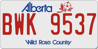 AB license plate BWK9537