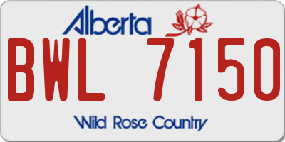 AB license plate BWL7150