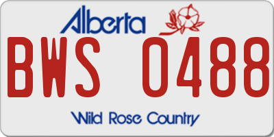 AB license plate BWS0488