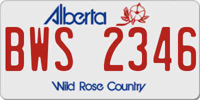 AB license plate BWS2346