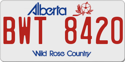 AB license plate BWT8420
