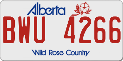AB license plate BWU4266