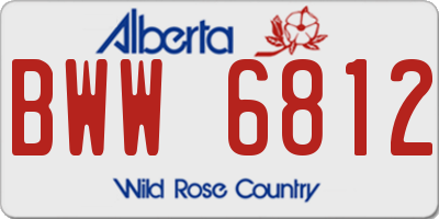 AB license plate BWW6812