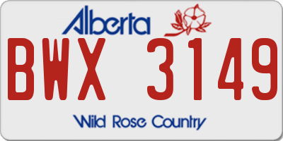 AB license plate BWX3149